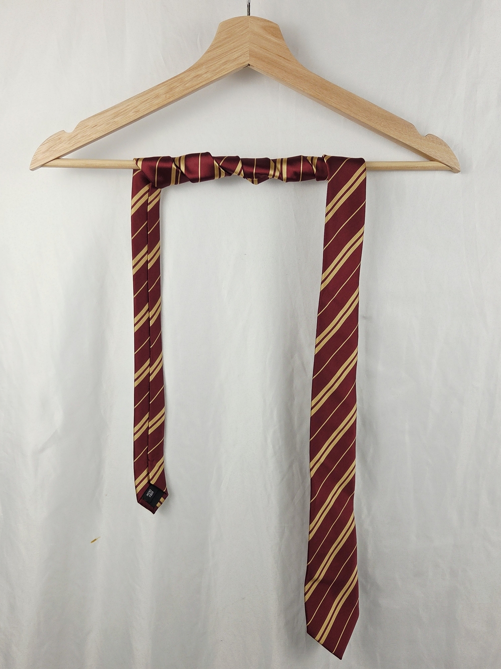 Landisun Striped Burgundy and Gold Men's Tie